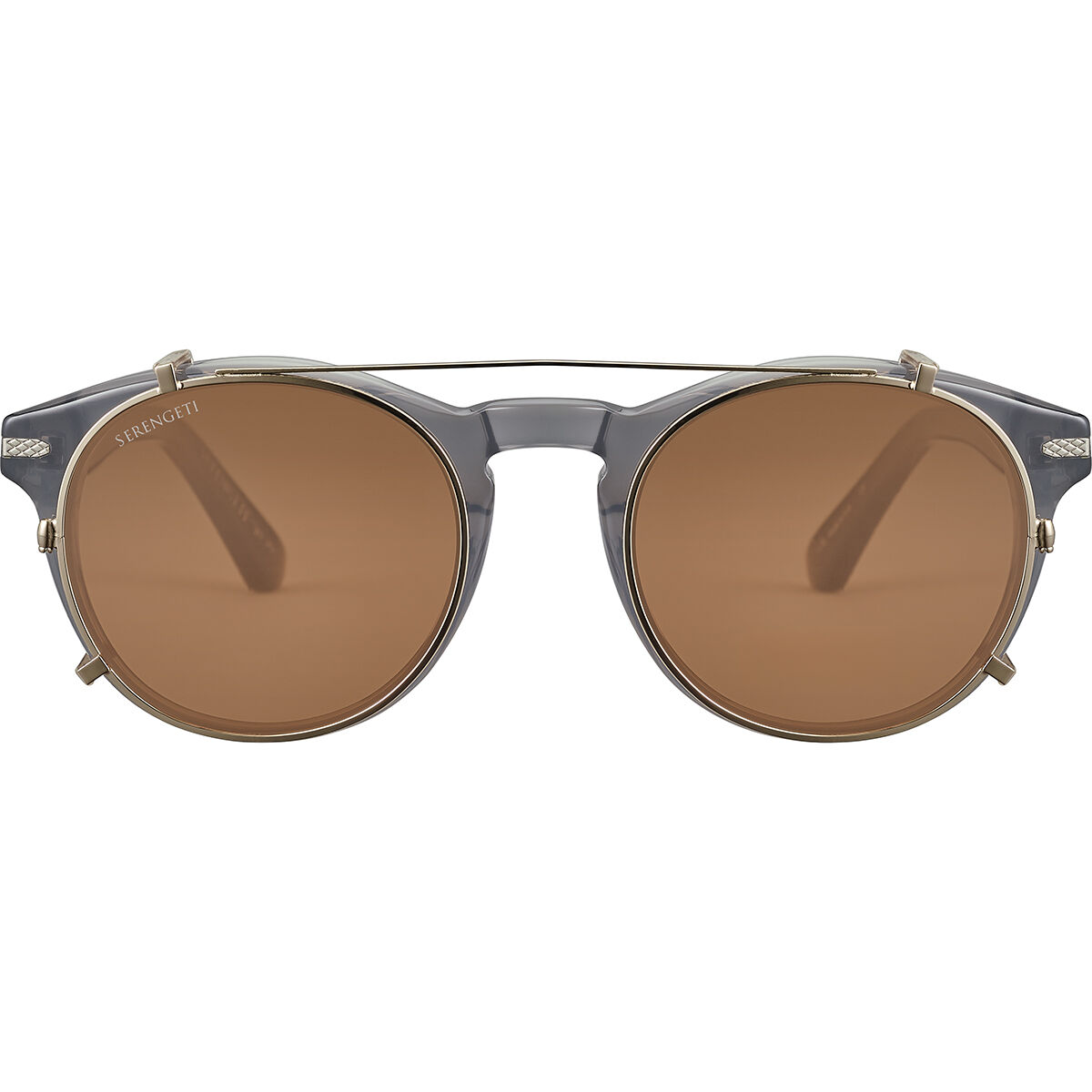 CLIP ON LOREN S, Shiny White Gold-Mineral Polarized Drivers Gradient Cat 2 to 3 B4, hi-res image number null